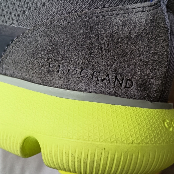 Cole Haan 2.zerogrand stitchlite water resistant wingtip Ironstone Neon Green 11 - Picture 6 of 8